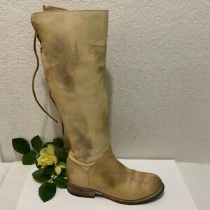 Bed Stu Womens Manchester Distressed Leather Tan Rustic boots sz 9